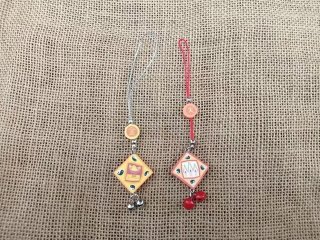 12Pcs Clay Car Key Fengshui Charm Bag Small Charm
