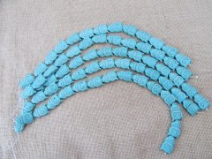 5Strands x 13Pcs Blue Bear Gemstone Beads 28x18x7mm
