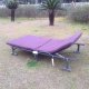 Portable folding single bed with mattress and wheel