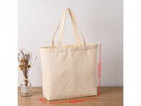 2Pcs Draw Color On Plain Shopping Bag Grocery Tote Bag 32x42cm