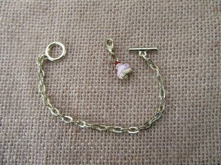12Sets Golden Metal Chain Bracelet with Tohhle Clasp