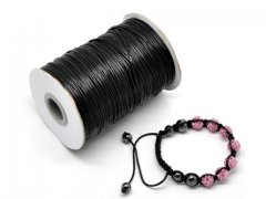 1Roll X 100yds Black Waxed Jewellery Twine Beading Cord
