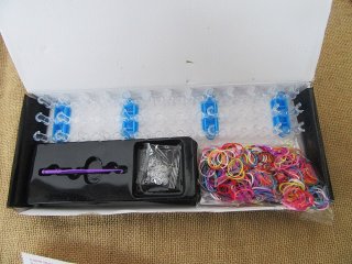 10 sets Loom Bands Kit Rubber Bands Clips DIY Bracelet Making