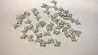 50 pcs WHITE BUTTERFLY floating charm