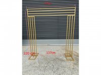 1X Golden Heavy Duty Large Square Wedding Arch Backdrop