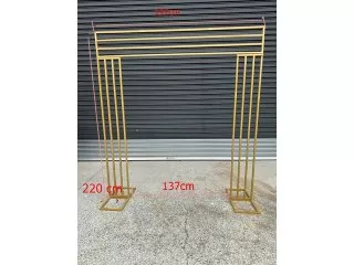 1X Golden Heavy Duty Large Square Wedding Arch Backdrop