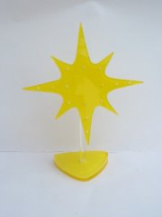 1X Yellow FIREWORK Earring Display Stand Holds 8prs