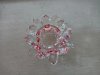 1Pc Shiny Red Crystal Glass Lotus Flower Centerpiece Candle Hold 1Pc Shiny Red Crystal Glass Lotus Flower Centerpiece Candle Hold