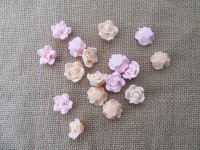 50Pcs Polymer Clay Rose Flower Beads Charms 20x12mm