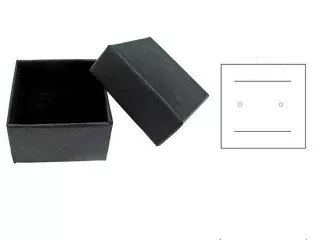 12 Black Kraft Ring Earring Jewelry Boxes Gift Box 5x5x3cm