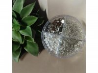 10Boxed Simulate Pearl Beads Seed Beads Seed Tubes Flatback