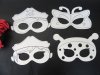 10Pkts X 12Pcs Plain White Paper Mask Opera Party Costume