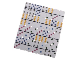 4Sheets X 28Pcs Dominoes Double Six Colour Dot Dominoes toy-p-zx