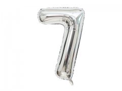 6Pcs Silver Numbers 7 Air-Filled Foil Balloons Party Decor 6Pcs Silver Numbers 7 Air-Filled Foil Balloons Party Decor