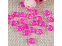 500g (2600Pcs) Rondelle Faceted Arylic Loose Bead 8mm Pink