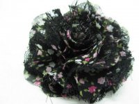 10X Black Rose Exotisch Decorative Applique Embellishment