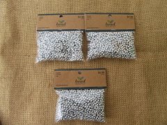 3Packs x 1200Pcs Silver Plated Metallic Round Spacer Beads 4mm 3Packs x 1200Pcs Silver Plated Metallic Round Spacer Beads 4mm