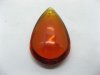 25 Brown Teardrop Crystal Pendants 48mm pd-gd23