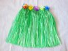 5Pcs Dress-up Hawaiian Green Hula Skirt 40cm