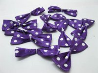 500X Purple Bowknot Bow Tie Decorative Embellishments