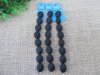 12Strands x 8Pcs Black Rubber Bead Beaded Unfinished Bracelets