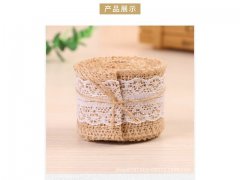 2Rolls X 5M Decorative Burlap Rope Ribbon Hemp Cord w/Lace 40mm 2Rolls X 5M Decorative Burlap Rope Ribbon Hemp Cord w/Lace 40mm