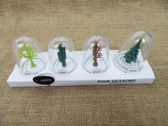 1Set 4-Seasons Clear Display Dome Cover with White Base 1Set 4-Seasons Clear Display Dome Cover with White Base