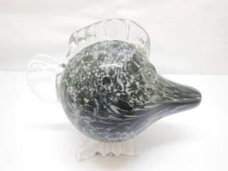 1X Handmade Art Glass Fish Figurine Ornament 13cm High