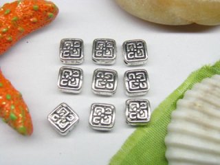 100pcs Metal Small Square Beads yw-ac-mb40