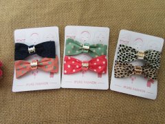 1Pack x 2Pcs Bowknot Hair Clips Bow Hair Accessory 1Pack x 2Pcs Bowknot Hair Clips Bow Hair Accessory
