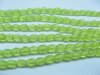 100 Strands Green Faceted Glass Beads 4.2x6mm