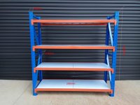 1X Long Span Shelving for Warehouse 200X60X200CM 1 Bay System