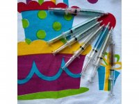 50Pcs Funny Realistic Looking Hypodermic Needle Pens Mixed