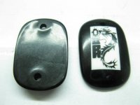 100 Bulk Black Dragon Beads w/2-Hole Jewellery Finding
