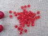 2300Pcs Red Faceted Barrel Arylic Beads 6x8mm
