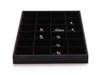 1Pc Black 24 Compartment Pendant Beads Necklaces Organizer Jewel