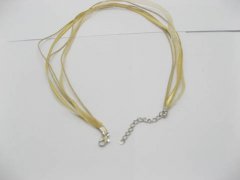 100 Beige Multi-string Waxen&Ribbon with Connecter for Necklace 100 Beige Multi-string Waxen&Ribbon with Connecter for Necklace
