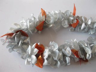 12 Sliver Hawaiian Dress Party Flower Leis/Lei