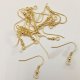 1000Pcs Golden Plated Ear Wire Hooks W/Bead Coil