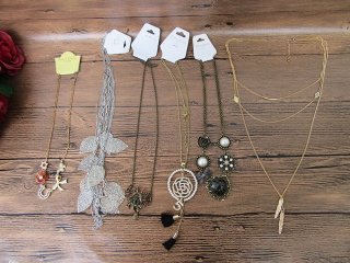 12Pcs Fashion Lady's Alloy Metal Chain Necklace Assorted