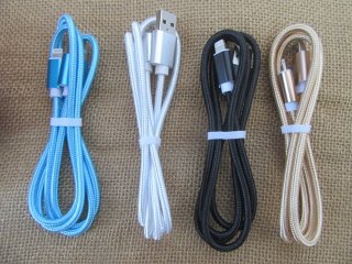 4Pcs iPhone Flat Noodle USB Sync Data Charger Cable 1M Mobile Ac
