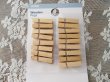 12Pkts X 18Pcs Wooden Photo Paper Clip Clothes Pegs 35mm Long