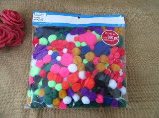 360Pcs Colorful Pom Poms Scrap Booking DIY Project Craft Making