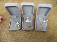 6Pcs Luxury Boxed Golden Thin Necklace With Pendant Jewellery 6Pcs Luxury Boxed Golden Thin Necklace With Pendant Jewellery