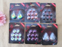6Pack Glass Beads DIY Jewelery Making Accessories Assorted