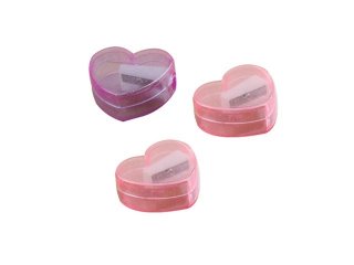12Packs x 3Pcs Heart Pencil Sharpener Home Office Wholesale