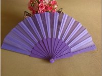 10Pcs New Plain Purple Folding Hand Fans Wedding Favor