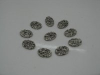 50 Metal Oval Space Beads Jewellery Finding ac-sp215