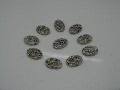 50 Metal Oval Space Beads Jewellery Finding ac-sp215