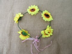 4Pcs Sun Floral Headpiece Headband Hair Garland Crown Wedding Wr 4Pcs Sun Floral Headpiece Headband Hair Garland Crown Wedding Wr
